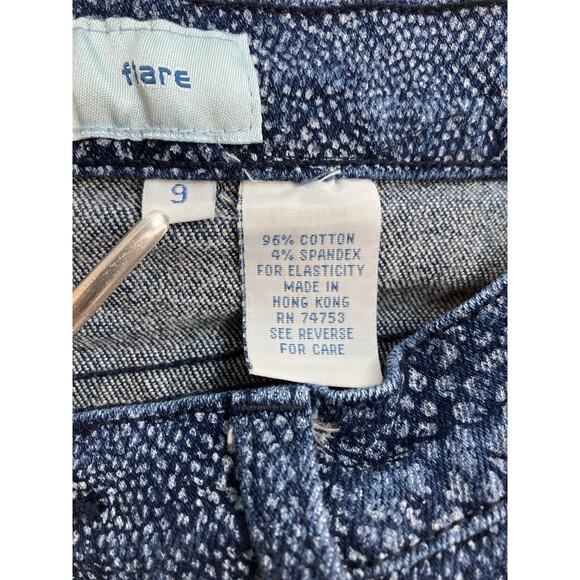 Zana Di Flared Snakeskin Print Jeans Women’s Size 9 - Picture 8 of 9